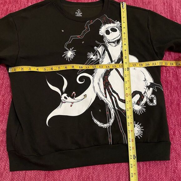 Disney Nightmare Before Christmas Light Up Sweatshirt Black Size Large (11-13) - Picture 8 of 9
